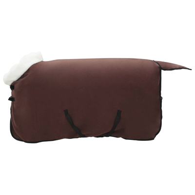 Koc dla Koni Ciemny brąz 115 cm Polarowy fleece