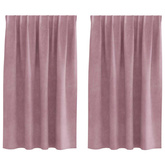 Zasłony zaciemniające 2 pcs Ciemny Róż 140 x 140 cm Aksamit