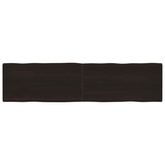 Blat, ciemnobrązowy 200x50x(2-6)cm drewno z naturalną krawędzią