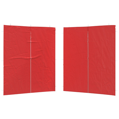Ściana boczna namiotu na imprezy 2 pcs czerwony 200 x 195 cm