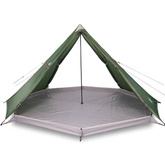 vidaXL Namiot rodzinny tipi, 8-osobowy, zielony, wodoszczelny model standard