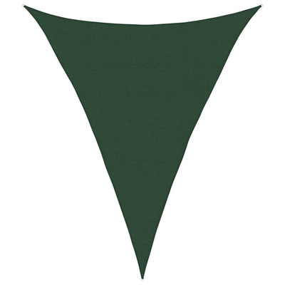 Żagiel przeciwsłoneczny, 160 g/m?, ciemnozielony, 5x7x7 m, HDPE