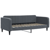 Sofa z funkcją spania, ciemnoszara, 90x200 cm, aksamit