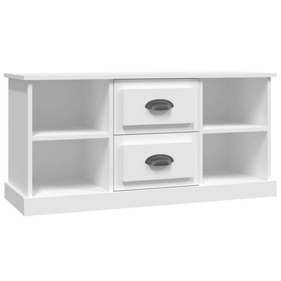 vidaXL Szafka pod TV, biała, 99,5x35,5x48 cm, materiał drewnopochodny
