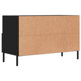 vidaXL Szafka pod TV, czarna, 80x36x50 cm, materiał drewnopochodny wariant 6