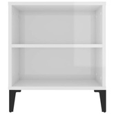 Szafka pod TV, wysoki połysk, biała, 102x44,5x50 cm vidaXL