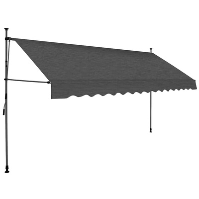 Ręcznie zwijana markiza z LED, 350 cm, antracytowa