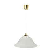 Vera Lampa Wisząca Złoty 1X60W E27 Klosz Alabastrowy