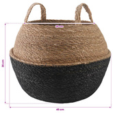 Doniczka z uchwytami 2 pcs Czarny ? 45 x 36 cm