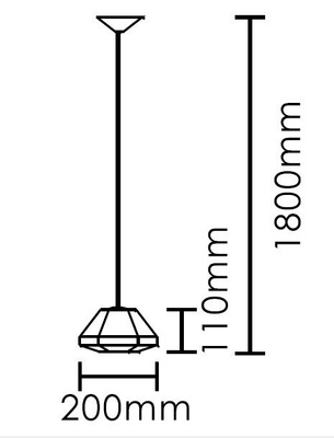 Designerska geometryczna Lampa wisząca ETCHi – CHROME E27 AD306