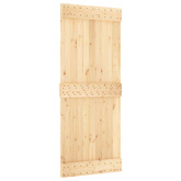 Drzwi przesuwne Naturalny i czarny 85 x 210 cm