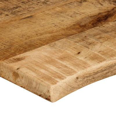 Blat stołu, 110x60x3,8 cm, naturalna krawędź, drewno mango