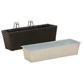 Balustrada 2 pcs Czarny 50 x 17 x 17 cm Metal