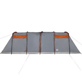 vidaXL Namiot rodzinny, tunel, 10-os., szaro-pomarańczowy wodoszczelny