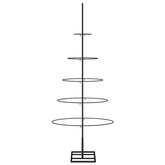 Metalowa choinka świąteczna, do dekoracji, czarna, 125 cm vidaXL