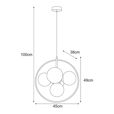Lampa wisząca K-5369 z serii LOGAN