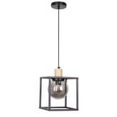 Lampa wisząca czarna metalowa dymiona Retro 2 31-00743