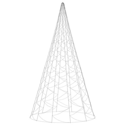 vidaXL Choinka do montażu na maszcie, 3000 ciepłych białych LED, 800cm