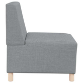 Modułowa sofa bez podłokietników 3 szt. Jasnoszary tkanina