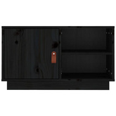 vidaXL Szafka pod TV, czarna, 70x34x40 cm, lite drewno sosnowe