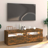 vidaXL Szafka pod TV z oświetleniem LED, przydymiony dąb, 120x35x40 cm wariant 4