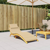 vidaXL Poduszka na leżak, beżowy melanż, 186x58x3 cm, tkanina