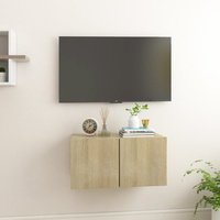 Szafki wiszące pod TV, dąb sonoma, 60x30x30 cm