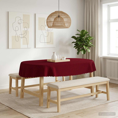 Obrus stołowy Owalny Czerwone wino 160 x 220 cm