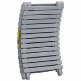 vidaXL Leżak z poduszką, szary, lite drewno akacjowe