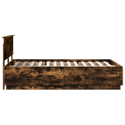 Ramka łóżka Dąb wędzony 120 x 200 cm Drewno inżynieryjne