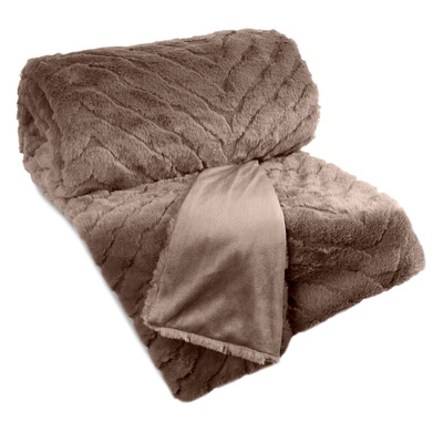 Koc Kate ciemnobeżowy 150x200