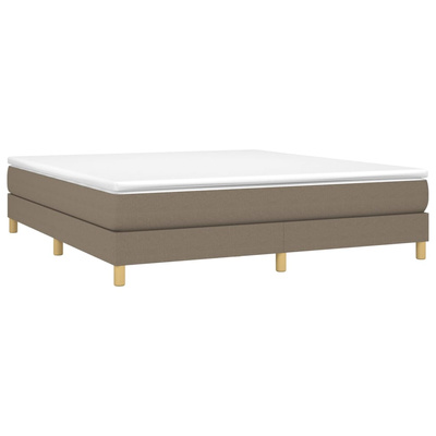 vidaXL Łóżko kontynentalne z materacem, taupe, tkanina, 180x200 cm wariant 4