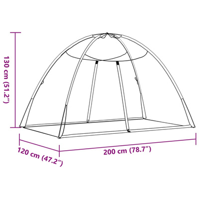 Moskitiera Mongolia z drzwiczkami, siatka 220, 200x120x130 cm