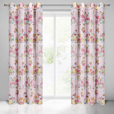 Zasłona Polly różowa 140x250