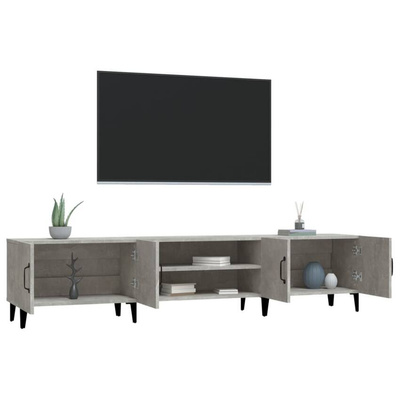 vidaXL Szafka pod TV, szarość betonu, 180x31,5x40 cm