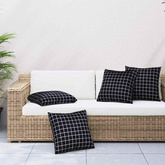 Poduszki rozrzucone Kratka 4 pcs Czarna kratka 60 x 60 cm