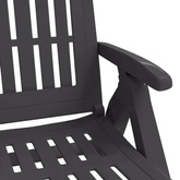 vidaXL Składany leżak na kółkach, antracytowy, PP