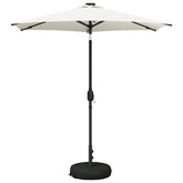 Parasol ogrodowy z oświetleniem LED i podstawą 230 x 230 cm