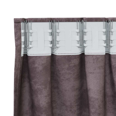 Zasłony z weluru z zasłonami 2 pcs Brązowy 140 x 140 cm Aksamit