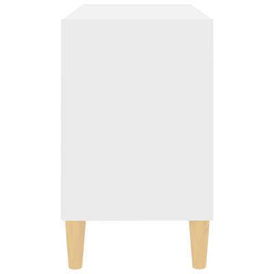 vidaXL Szafka pod TV z drewnianymi nóżkami, biała, 69,5x30x50 cm