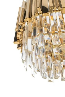 Lampa wisząca IMPERIAL LONG GOLD 90 - stal, kryształ-ADANI