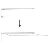 Ręcznie zwijana markiza, brązowa, 400x300 cm