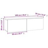 vidaXL Szafka pod TV, szarość betonu, 100x30x30 cm