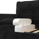 Sofa Czarny 126 x 81 x 87,5 cm Poliester
