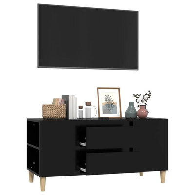 vidaXL Szafka pod TV, czarna, 102x44,5x50 cm, materiał drewnopochodny