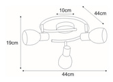 Lampa sufitowa K-8001/3G z serii EMBO KAJA