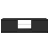 Szafka pod TV z oświetleniem LED, czarna, 120 x 30 x 36 cm