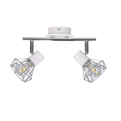 Lampa listwa ścienna/sufitowa chrom/biała 2xE14 Verve 92-61348