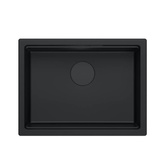 LOGAN 100 GraniteQ zlewozmywak pure carbon 59,5x45,1x21,5 cm 1-komorowy podwieszany z syfonem manualnym pure carbon