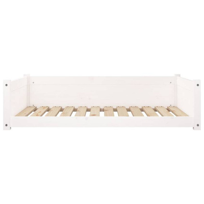 vidaXL Legowisko dla psa, białe, 105,5x75,5x28 cm, lite drewno sosnowe
